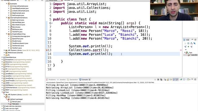 JAVA: Ricerca e ordinamento (M4-E08) смотреть онлайн