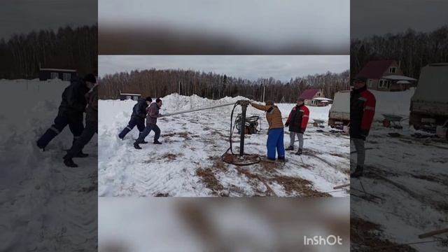 Закрутка винтовых свай механизированным способом! смотреть онлайн