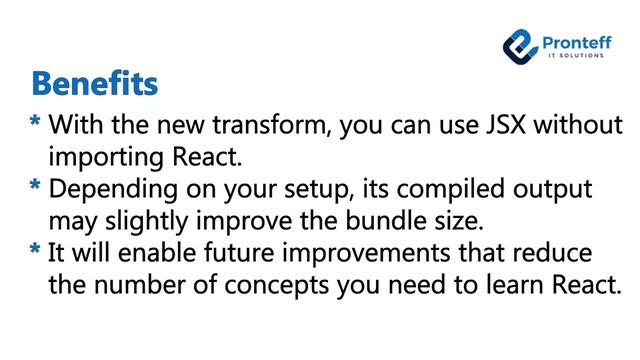 Introducing the jsx new transform | Full Stack Development | Pronteff IT Solutions смотреть онлайн