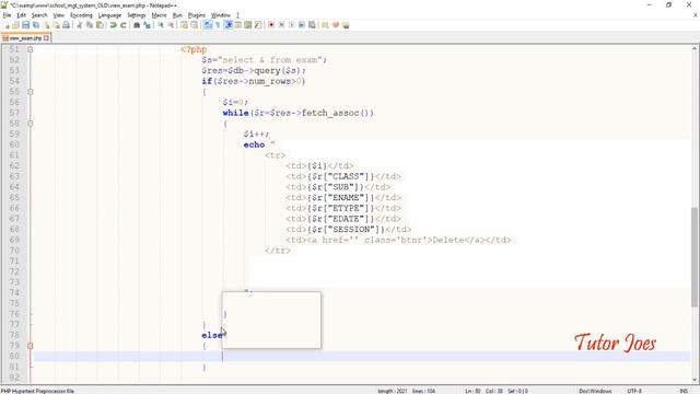 School Management System Project Admin View and Delete Exam Details in PHP and MySQL Tamil Part-10 смотреть онлайн