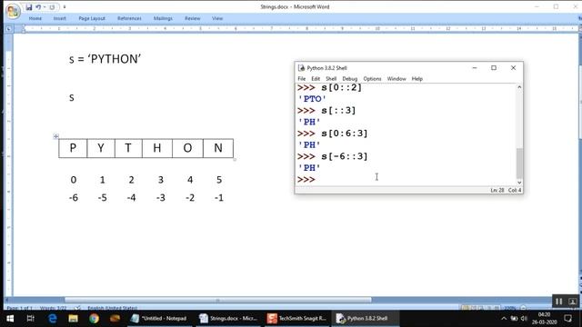 Strings In Python Part - 2 (Slicing On Strings) смотреть онлайн