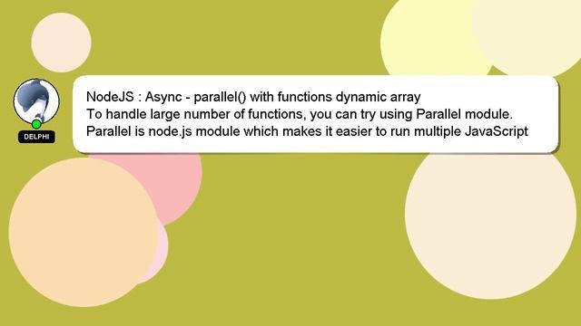 NodeJS : Async - parallel() with functions dynamic array смотреть онлайн