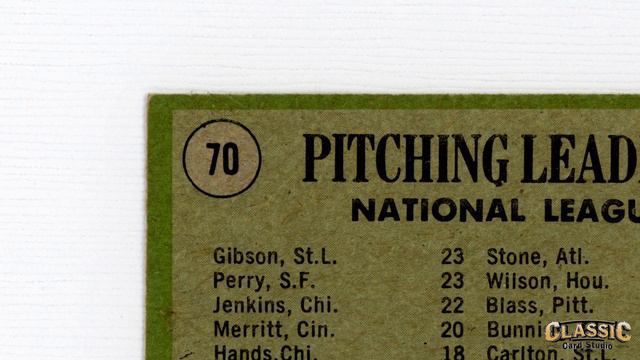 1971 Topps • Gibson/Perry/Jenkins N.L. Pitching Leaders • #70 смотреть онлайн