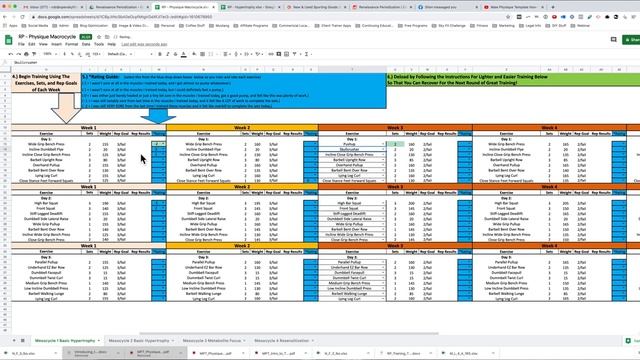 Renaissance Periodization Templates - Convert Excel Templates to Google Sheet Tutorial смотреть онлайн