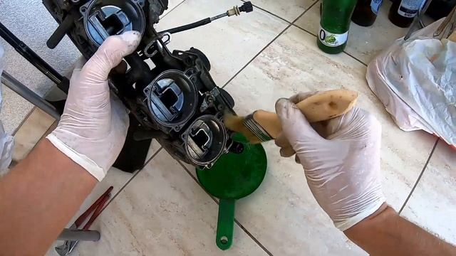 Чистка, Настройка, Синхронизация карбюраторов Keihin на мотоцикле Honda CBR смотреть онлайн