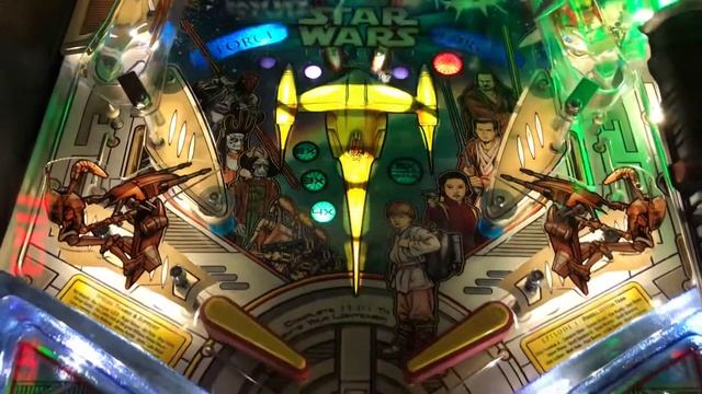 Star Wars Episode 1 Pinball Machine Backglass - Translite - Playfield Quick Look - Williams Pinball смотреть онлайн
