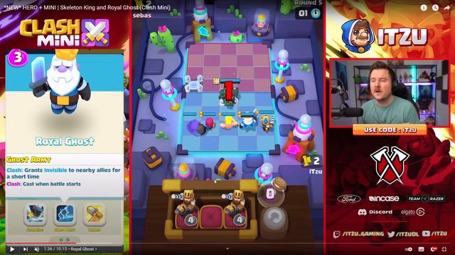 ГЕЙМПЛЕЙ И ЗВЕЗДЫ НОВОГО ГЕРОЯ И МИНИКА! КОРОЛЬ СКЕЛЕТОВ И ПРИЗРАК В CLASH MINI! КЛЕШ МИНИ смотреть онлайн
