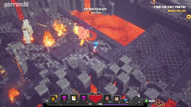 Minecraft Dungeons: Episode 27 - Flames of the Nether DLC: Basalt Deltas смотреть онлайн