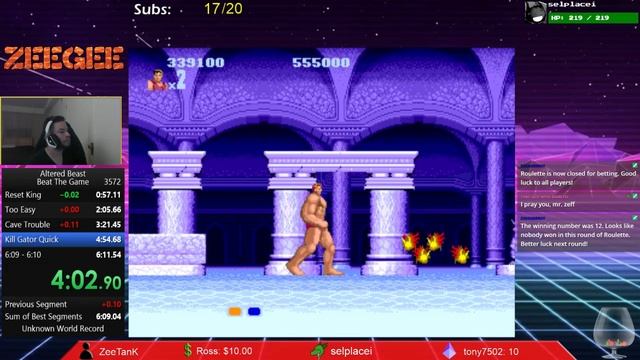 ALTERED BEAST WORLD RECORD 6:10.84 смотреть онлайн