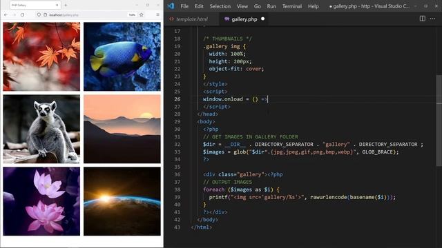 Very Simple PHP Image Gallery (No Database) смотреть онлайн
