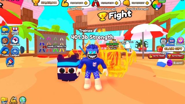 *НОВОЕ*? SUPER REBIRTH ОБНОВЛЕНИЕ В Arm Wrestle Simulator! ФАРМ СУПЕР РЕБЁРТОВ ROBLOX смотреть онлайн