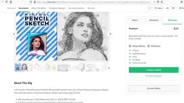 Make Money On Fiverr With Photo Sketching | Without Any Skills | Earn Money With Fiverr смотреть онлайн