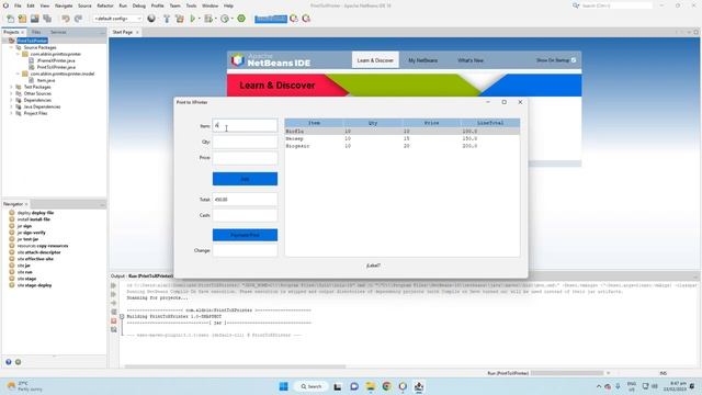 Java swing for printing receipt using XPrinter. смотреть онлайн