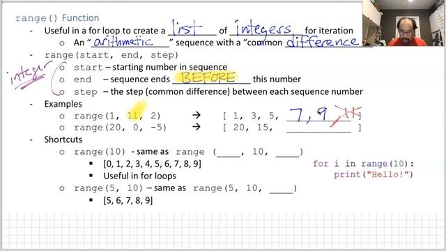 Python Ch4 For Loop and range function смотреть онлайн