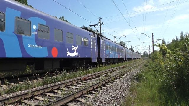 Электропоезд ЭП2Д-0084 ЦППК РЭКС Калуга - Москва смотреть онлайн