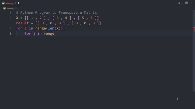 Python Program to Transpose a Matrix | Python Examples смотреть онлайн