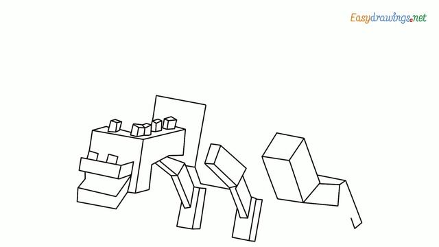 How to draw Ender dragon from Minecraft step by step for beginners смотреть онлайн