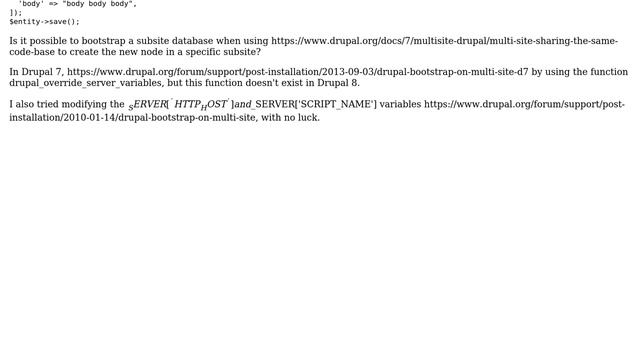 Drupal: How can I bootstrap a multi-site instance? смотреть онлайн