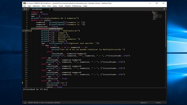 Calculadora de 2 números en Python смотреть онлайн