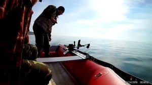 Испытание системы крепления даунриггера на лодке пвх Штормлайн