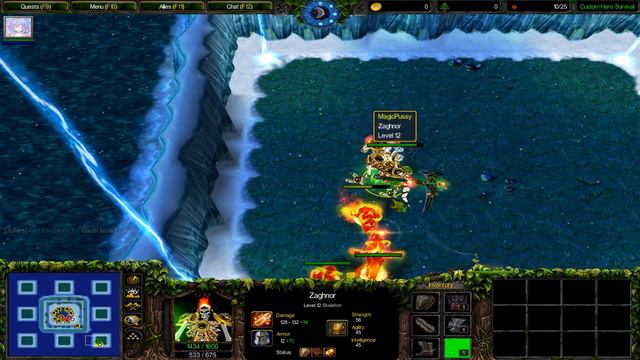 Warcraft 3 - MobaZ Custom Hero Survival 1.56F Gameplay #8 смотреть онлайн