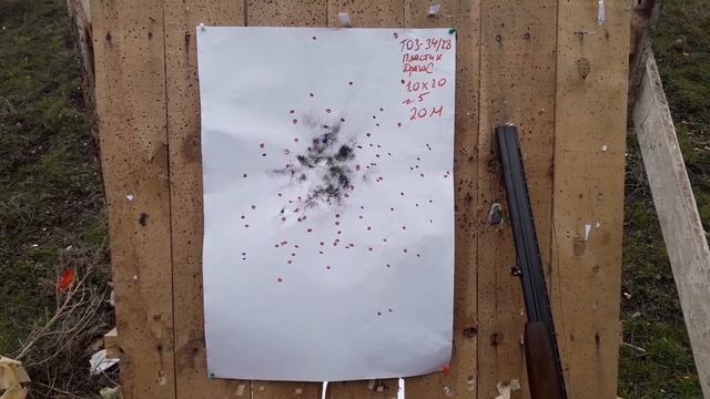 Отстрел ТОЗ-34 28 кал на 20, 35 и 50 метров дробью номер 5, на биоре, и пластиковой гильзе Чедитт. смотреть онлайн