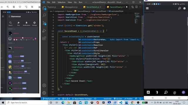 React Native - Discord Animation Clone. Using Reanimated and Gesture Handlers смотреть онлайн