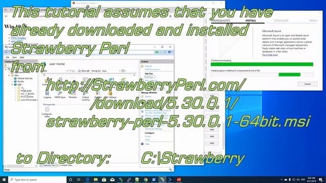 How to set up Strawberry Perl Handler Mapping in IIS 10 on Windows 10 смотреть онлайн