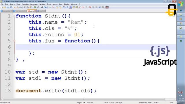 JavaScript Tutorial-18 | Constructor in JavaScript смотреть онлайн