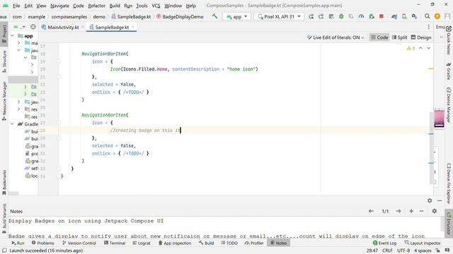 Badge in Jetpack Compose | Android смотреть онлайн