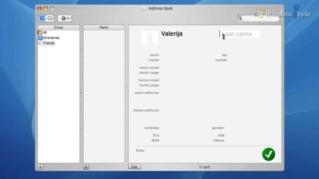 Компонент Adress Book (Адресная книга) из Mac OS X для Windows 7.flv смотреть онлайн