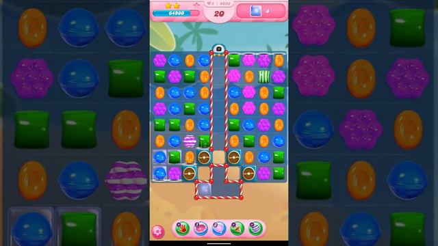 Candy Crush Saga Level 4036 | Mobile | Color Bombs | Striped and Wrapped | Jelly Fish смотреть онлайн