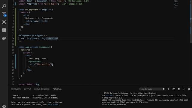Checking prop types in React Component in 3 minites. смотреть онлайн
