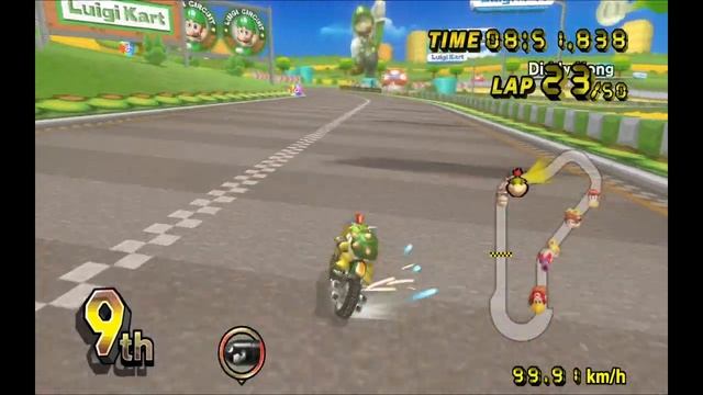 All Mario Kart Wii Tracks in Formula Kart Wii against True Impossible CPUs #1. Luigi Circuit смотреть онлайн