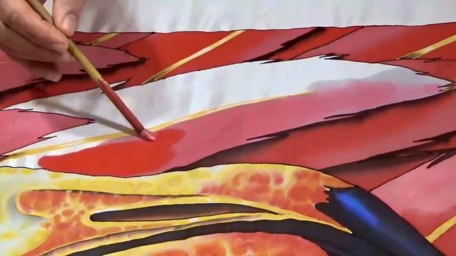 BATIK SILK PAINTING WITH JEAN-BAPTISTE - "FLAMING FLIAMINGO" смотреть онлайн
