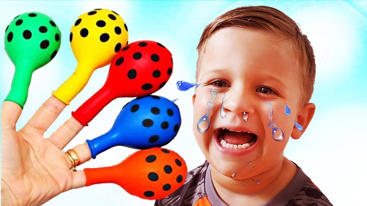 Crying Babies! Baby Songs Finger Family Nursery Rhymes for kids, Bad Baby Learn colors with balloons смотреть онлайн