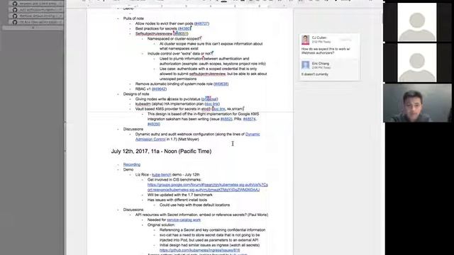 Kubernetes SIG Auth 20170726 смотреть онлайн