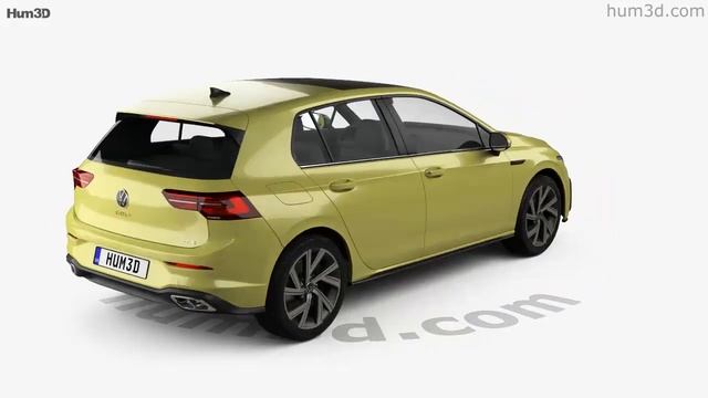 Volkswagen Golf R-Line 5-door hatchback 2020 3D model by Hum3D.com смотреть онлайн
