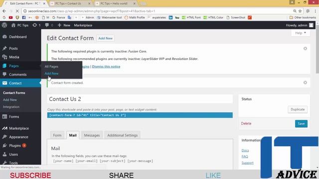 How to make a Contact Us Page in WordPress with Contact Form 7 смотреть онлайн