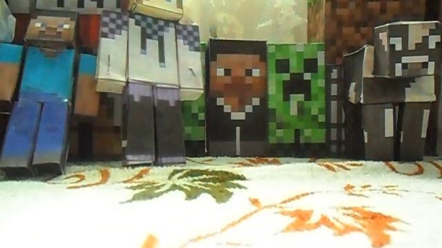 Майнкрафт поделки из бумаги 4 серия (4 блока земли, 2 блока TNT и 2 свиньи!) смотреть онлайн