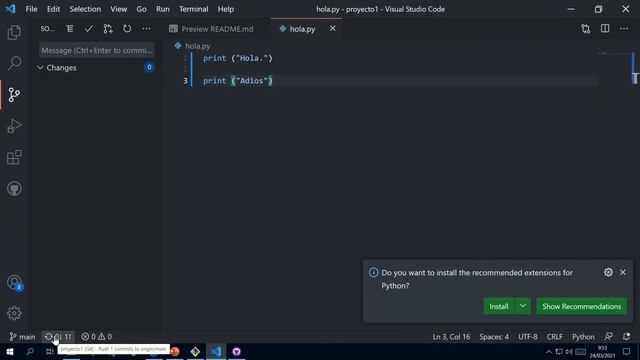 02 Visual Studio Code/Git/GitHub. Conexión repositorio local a github.com смотреть онлайн