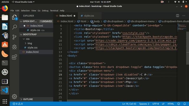 Bootstrap 8: creare un menu a tendina con Bootstrap смотреть онлайн