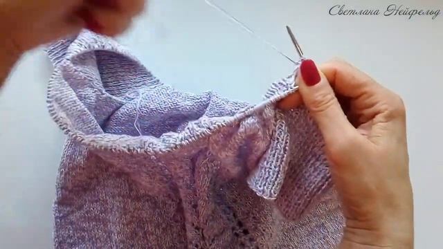 РЕГЛАН СНИЗУ Убавление петель в регланных линиях смотреть онлайн