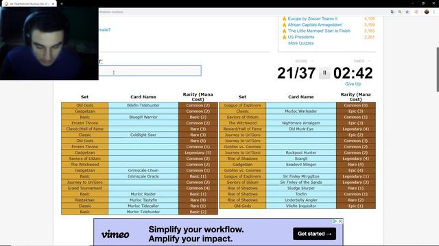 GUESSING ALL OF THE HEARTHSTONE MURLOCS! | Hearthstone Quiz | Hearthstone смотреть онлайн