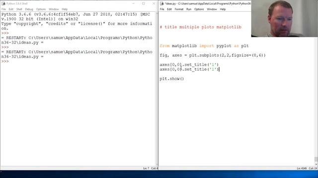 Python Basics Pyplot Multiple Plot Titles смотреть онлайн
