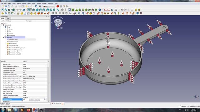 Нестационарная теплопередача во FreeCAD FEM смотреть онлайн