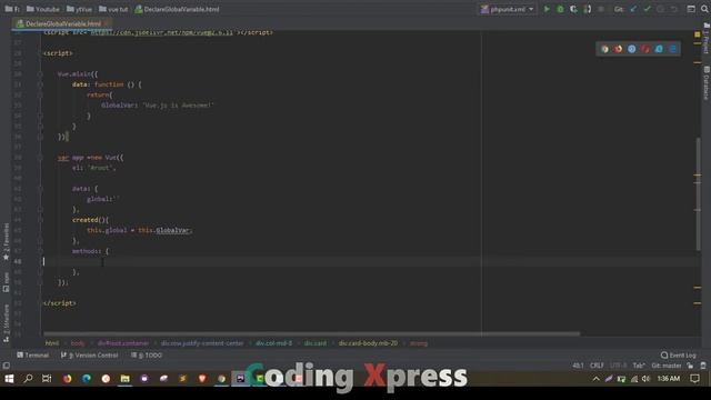 Vue.js Bangla Tutorial | How to Declare and Use Global Variable in Vue JS | Part 16 | Coding Xpress смотреть онлайн