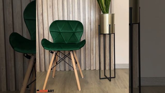 Стулья кухонные набор 4 шт Homart VCW-003 велюр зеленый (9428) смотреть онлайн