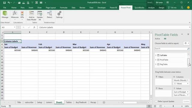 Excel - Top-Down Budget Linking to Bottom-Up Actuals Using a Joiner Table - Episode 2016 смотреть онлайн