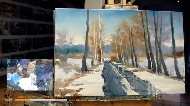 ? Aleksandr Grigorev / Frühling / Landschaft / Öl / Gemälde auf Leinwand смотреть онлайн